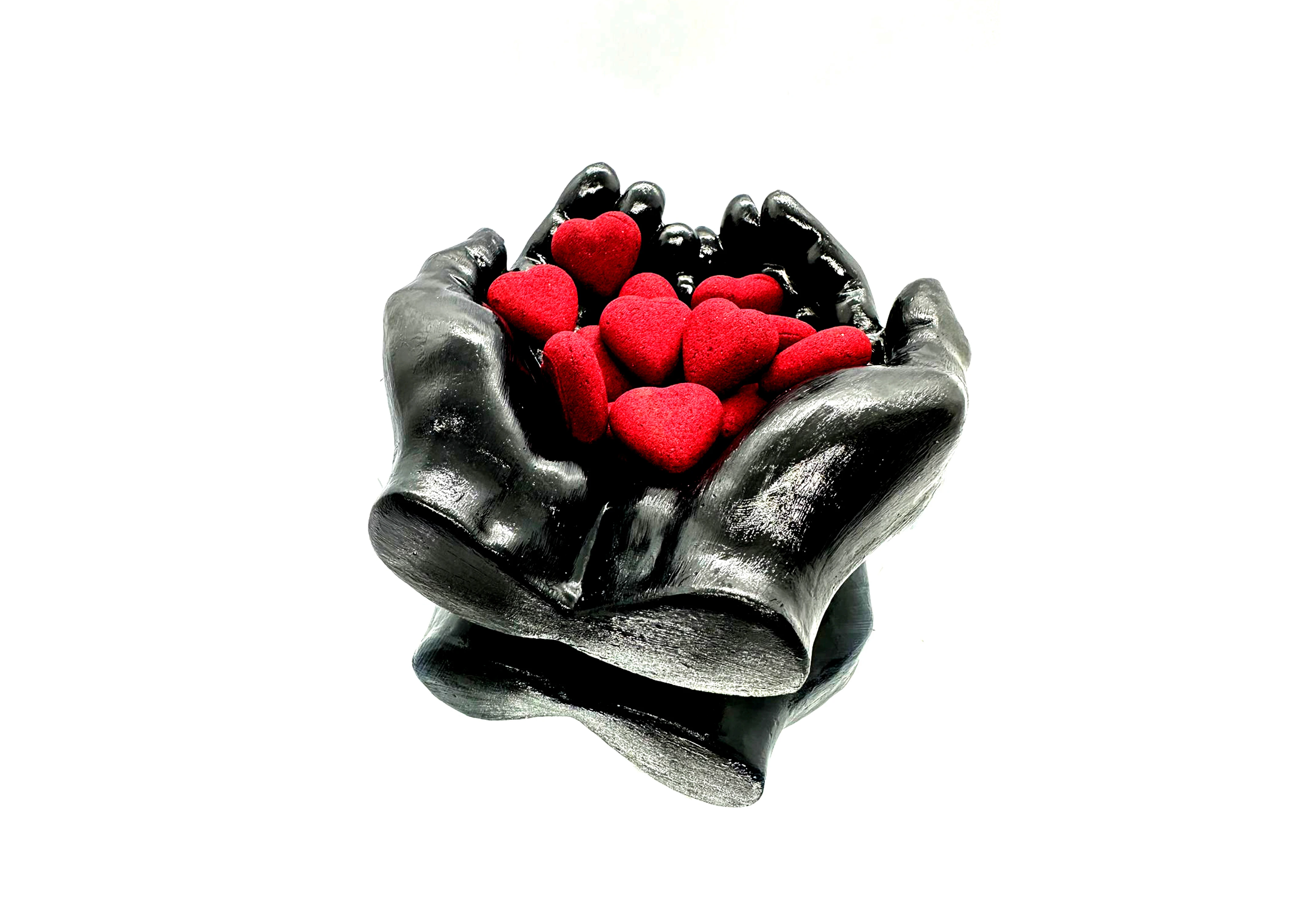 Heart-shaped Incense with Concrete Hand